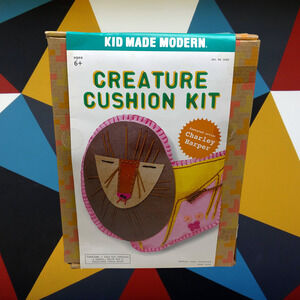 New Charley Harper Leo Lion x Kid Made Modern Creature Cushion Craft Kit Age 6+